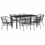 Conjunto de Comedor de Jardín 7 pcs Negro ratán sintético en Sillas de jardín | Comprar online en Foru.es