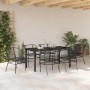 Conjunto de Comedor de Jardín 7 pcs Negro ratán sintético en Sillas de jardín | Comprar online en Foru.es