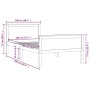 Estructura de cama madera maciza pino marrón miel 100x200 cm de vidaXL, Camas y somieres - Ref: Foro24-322189, Precio: 100,05...