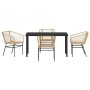 Conjunto de Comedor de Jardín 5 pcs Marrón ratán sintético en Sillas de jardín | Comprar online en Foru.es