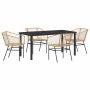 Conjunto de Comedor de Jardín 5 pcs Marrón ratán sintético en Sillas de jardín | Comprar online en Foru.es