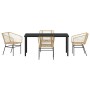 Conjunto de Comedor de Jardín 5 pcs Marrón ratán sintético en Sillas de jardín | Comprar online en Foru.es