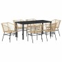 Conjunto de Comedor de Jardín 7 pcs Marrón ratán sintético en Sillas de jardín | Comprar online en Foru.es