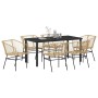 Conjunto de Comedor de Jardín 7 pcs Marrón ratán sintético en Sillas de jardín | Comprar online en Foru.es