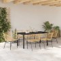 Conjunto de Comedor de Jardín 7 pcs Marrón ratán sintético en Sillas de jardín | Comprar online en Foru.es