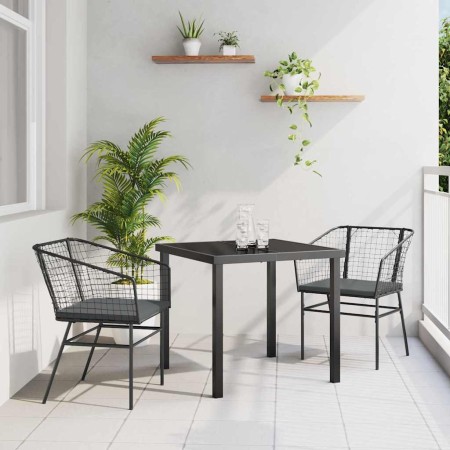 Conjunto de Comedor de Jardín 3 pcs Negro ratán sintético en Sillas de jardín | Comprar online en Foru.es
