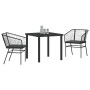 Conjunto de Comedor de Jardín 3 pcs Negro ratán sintético en Sillas de jardín | Comprar online en Foru.es