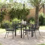 Conjunto de Comedor de Jardín 5 pcs Negro ratán sintético en Sillas de jardín | Comprar online en Foru.es