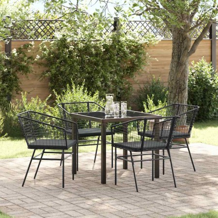 Conjunto de Comedor de Jardín 5 pcs Negro ratán sintético en Sillas de jardín | Comprar online en Foru.es