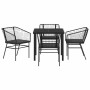 Conjunto de Comedor de Jardín 5 pcs Negro ratán sintético en Sillas de jardín | Comprar online en Foru.es