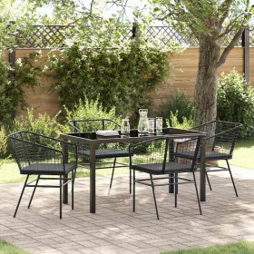 Conjunto de Comedor de Jardín 5 pcs Negro ratán sintético en Sillas de jardín | Comprar online en Foru.es