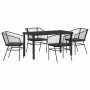 Conjunto de Comedor de Jardín 5 pcs Negro ratán sintético en Sillas de jardín | Comprar online en Foru.es