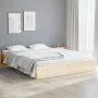 Solid wood double bed frame 135x190 cm by vidaXL, Beds and slatted bases - Ref: Foro24-820077, Price: 100,97 €, Discount: %