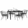 Conjunto de Comedor de Jardín 5 pcs Negro ratán sintético en Sillas de jardín | Comprar online en Foru.es