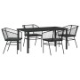 Conjunto de Comedor de Jardín 5 pcs Negro ratán sintético en Sillas de jardín | Comprar online en Foru.es