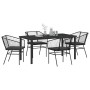 Conjunto de Comedor de Jardín 5 pcs Negro ratán sintético en Sillas de jardín | Comprar online en Foru.es