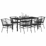 Conjunto de Comedor de Jardín 7 pcs Negro ratán sintético en Sillas de jardín | Comprar online en Foru.es