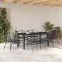 Conjunto de Comedor de Jardín 7 pcs Negro ratán sintético en Sillas de jardín | Comprar online en Foru.es
