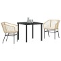 Conjunto de Comedor de Jardín 3 pcs Marrón ratán sintético en Sillas de jardín | Comprar online en Foru.es