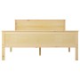 Estructura de cama de madera maciza de pino blanco 160x200 cm de vidaXL, Camas y somieres - Ref: Foro24-322178, Precio: 102,7...