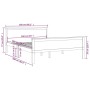 Estructura de cama de madera maciza de pino blanco 160x200 cm de vidaXL, Camas y somieres - Ref: Foro24-322178, Precio: 102,7...