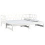Sofá cama extraíble madera maciza de pino blanco 2x(90x200) cm de vidaXL, Camas y somieres - Ref: Foro24-820223, Precio: 245,...