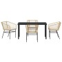 Conjunto de Comedor de Jardín 5 pcs Marrón ratán sintético en Sillas de jardín | Comprar online en Foru.es