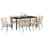 Conjunto de Comedor de Jardín 7 pcs Marrón ratán sintético en Sillas de jardín | Comprar online en Foru.es