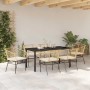 Conjunto de Comedor de Jardín 7 pcs Marrón ratán sintético en Sillas de jardín | Comprar online en Foru.es