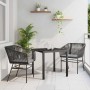 Conjunto de Comedor de Jardín con cojín 3 pcs Negro en Sillas de jardín | Comprar online en Foru.es
