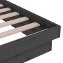 Estructura de cama madera maciza gris doble 135x190 cm de vidaXL, Camas y somieres - Ref: Foro24-819949, Precio: 171,09 €, De...