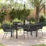 Conjunto de Comedor de Jardín con cojín 5 pcs Negro en Sillas de jardín | Comprar online en Foru.es
