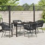 Conjunto de Comedor de Jardín con cojín 5 pcs Negro en Sillas de jardín | Comprar online en Foru.es