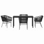 Conjunto de Comedor de Jardín con cojín 5 pcs Negro en Sillas de jardín | Comprar online en Foru.es