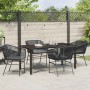 Conjunto de Comedor de Jardín con cojín 5 pcs Negro en Sillas de jardín | Comprar online en Foru.es