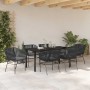 Conjunto de Comedor de Jardín con cojín 7 pcs Negro en Sillas de jardín | Comprar online en Foru.es