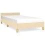 Estructura de cama con cabecero de tela color crema 80x200 cm de vidaXL, Camas y somieres - Ref: Foro24-347372, Precio: 95,07...