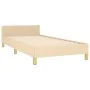 Estructura de cama con cabecero de tela color crema 80x200 cm de vidaXL, Camas y somieres - Ref: Foro24-347372, Precio: 95,07...