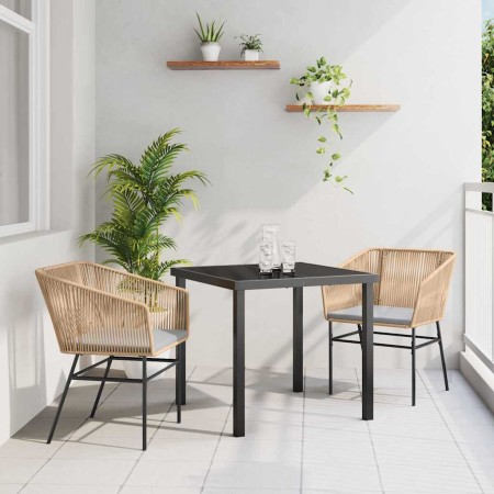 Conjunto de Comedor de Jardín con cojín 3 pcs Marrón en Sillas de jardín | Comprar online en Foru.es