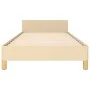 Estructura de cama con cabecero de tela color crema 80x200 cm de vidaXL, Camas y somieres - Ref: Foro24-347372, Precio: 95,07...
