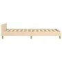 Estructura de cama con cabecero de tela color crema 80x200 cm de vidaXL, Camas y somieres - Ref: Foro24-347372, Precio: 95,07...