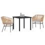 Conjunto de Comedor de Jardín con cojín 3 pcs Marrón en Sillas de jardín | Comprar online en Foru.es