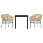 Conjunto de Comedor de Jardín con cojín 3 pcs Marrón en Sillas de jardín | Comprar online en Foru.es