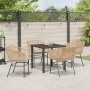 Conjunto de Comedor de Jardín 5 pcs Marrón Poliratán en Sillas de jardín | Comprar online en Foru.es