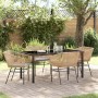Conjunto de Comedor de Jardín con cojín 5 pcs Marrón en Sillas de jardín | Comprar online en Foru.es