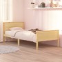 Estructura de cama madera maciza de pino 90x200 cm de vidaXL, Camas y somieres - Ref: Foro24-322174, Precio: 136,05 €, Descue...