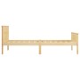 Estructura de cama madera maciza de pino 90x200 cm de vidaXL, Camas y somieres - Ref: Foro24-322174, Precio: 136,05 €, Descue...