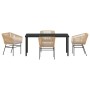 Conjunto de Comedor de Jardín con cojín 5 pcs Marrón en Sillas de jardín | Comprar online en Foru.es