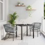 Conjunto de Comedor de Jardín 3 pcs Gris Poliratán en Sillas de jardín | Comprar online en Foru.es