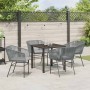 Conjunto de Comedor de Jardín 5 pcs Gris Poliratán en Sillas de jardín | Comprar online en Foru.es